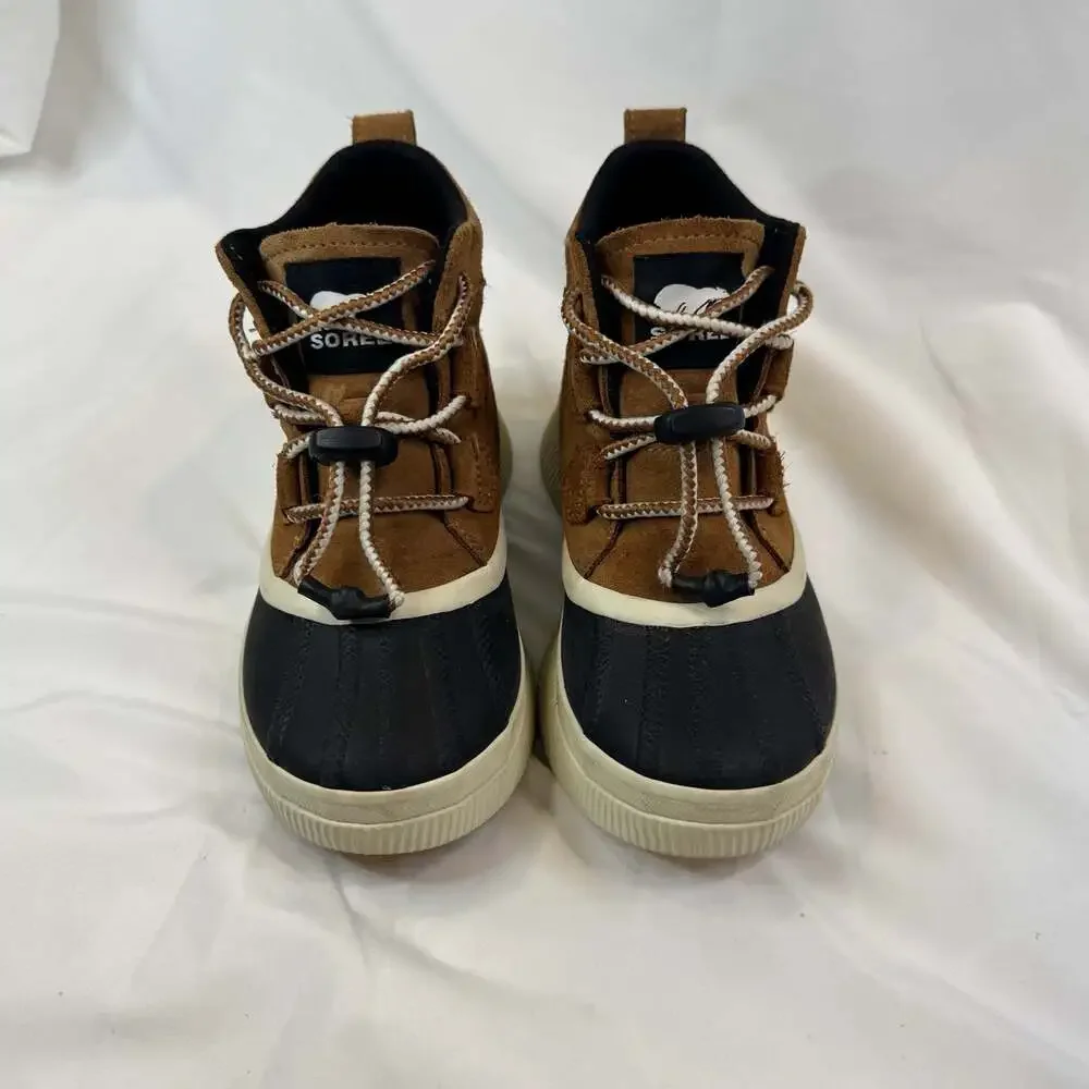 SOREL Kids Out N About IV Waterproof Duck Boots Brown Black Size 2